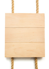 hanging signboard isolated on white