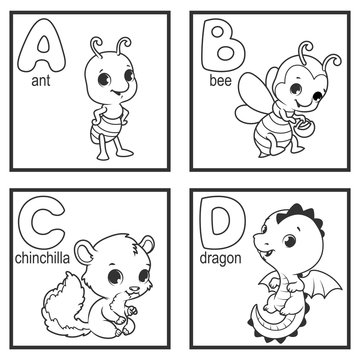 An alphabet with cute animals