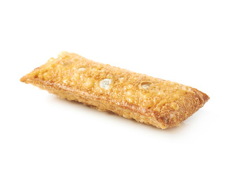 Oil fried crunchy pie isolated