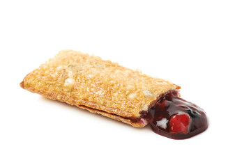 Oil fried crunchy pie isolated