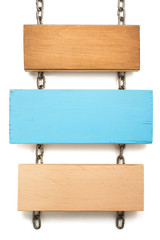 hanging signboard isolated on white