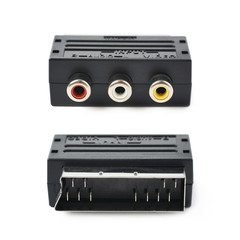 Male SCART AV adaptor isolated