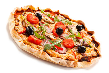 Pizza on white background 