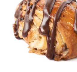 Roll bun pastry isolated