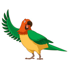 Cartoon Greeting Parrot