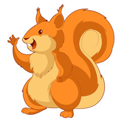 Cartoon smiling Squirrel