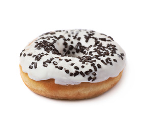 Donut pastry with a glaze isolated