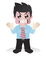 vector image of angry businessman