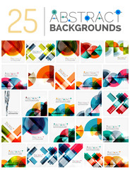 Obraz premium Collection of various abstract backgrounds, geometric style