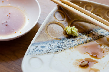 Wasabi on the plate