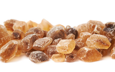 Line of brown rock sugar