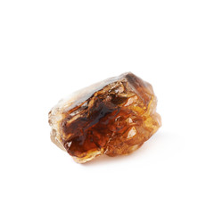 Single rock sugar crystal isolated