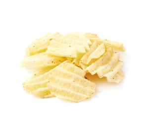 Pile of few potato chips