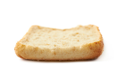 Single piece of bread bun isolated