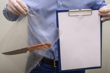 crime investigation. evidence at the crime scene.