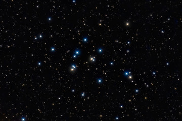 Fototapeta na wymiar M44 cluster, Colorful stars in the night sky