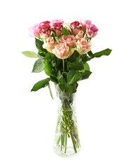Bouquet of rose flowers isolated