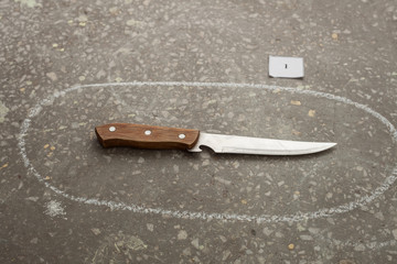 crime investigation. evidence at the crime scene.