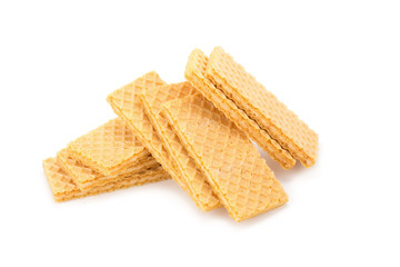 Wafer biscuit  on white background