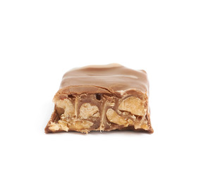 Chocolate candy bar isolated