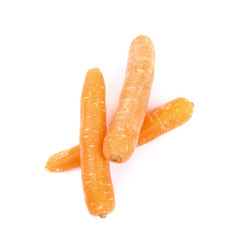 Pile of baby carrots isolated