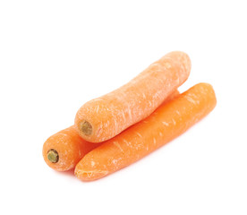 Pile of baby carrots isolated