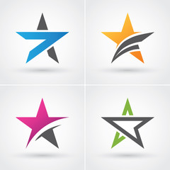 Four colorful star icons - 107056289