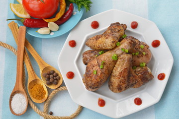 Roasted chicken with spices