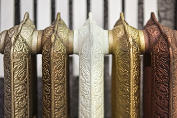 Cast iron radiator close-up