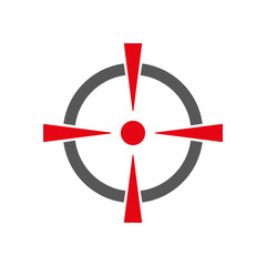Red aim vector illustration