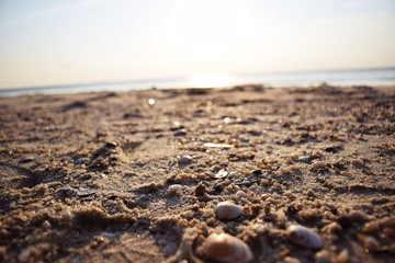 Sandstrand in der Nahaufnahme