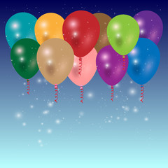Balloons to celebrate. Vector illustration.