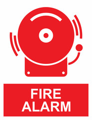 Fire alarm sign - obrazy, fototapety, plakaty