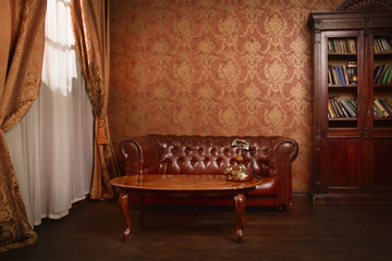 Classical library room