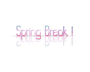 spring break   3d word
