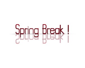 spring break   3d word