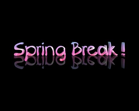 spring break   3d word