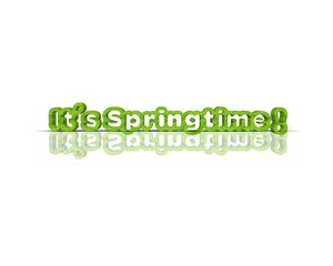 springtime 3d word