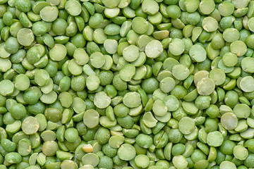Green split peas background