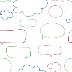 Obraz premium Seamless pattern with speech bubbles vector