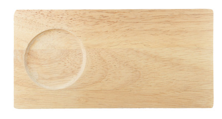 Isolated, Square wooden plate on white background