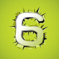 The Numbering design style of perforation and tear