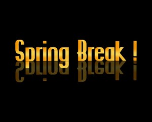 spring break 3d word
