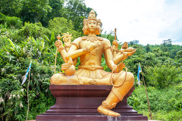 statue of Brahma at Palad Temple,Maetang District,Chiangmai,Thai