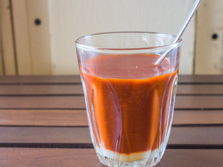 Thai hot tea breakfast