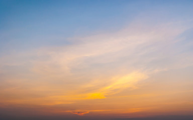 Naklejka na ściany i meble twilight sky with colorful sunset and clouds