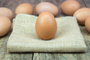 eggs on a old wooden background
