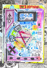 Astrologic old papers with esoteric scraps