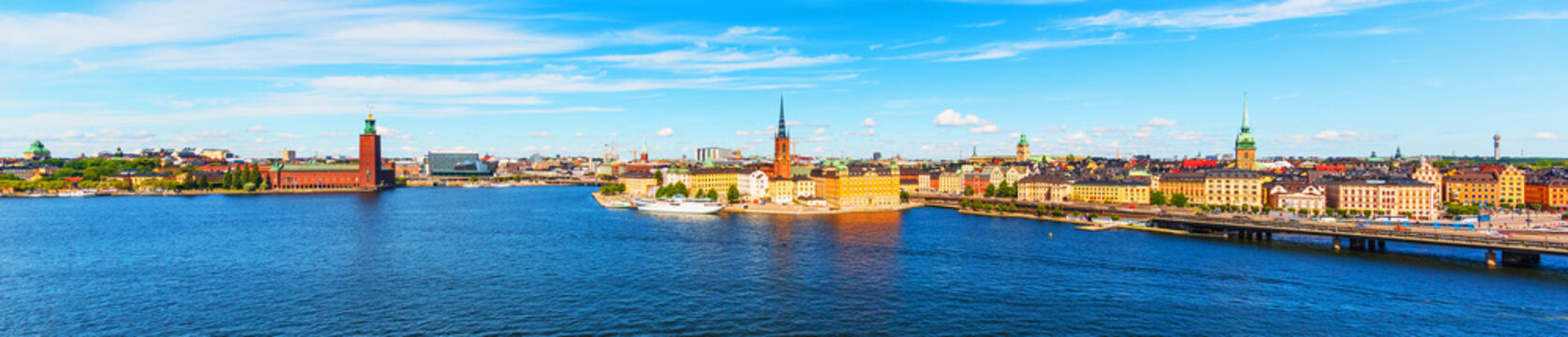 Panorama of the Old Town of Stockholm, Sweden