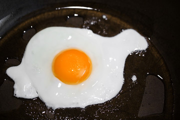 Fried egg in a pan
